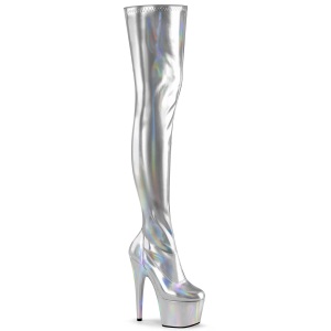 Plata 18 cm ADORE-3000HWR Holograma botas altas overknee plataforma