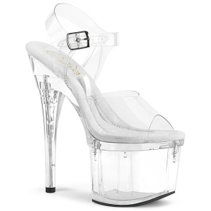 Plataforma Perspex 18 cm TREASURE-708EST Zapatos de tacn altos transparentes