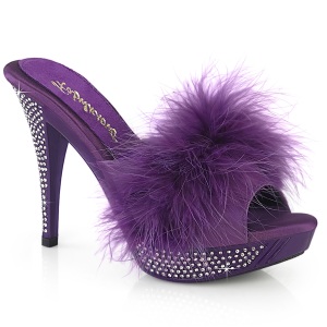 Polipiel 11,5 cm ELEGANT-401F pantuflas tacn alto fabulicious tacn alto plumas purpura