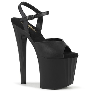 Polipiel 19 cm ENCHANT-709 negro zapatos pleaser con tacn alto