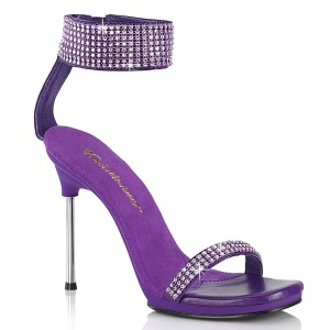 Purpura 11,5 cm CHIC-40 correa al tobillo sandalias tacn aguja de metal