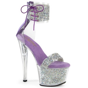 Purpura 18 cm SKY-327RSI tacn alto con correa al tobillo strass