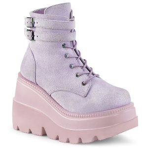 Purpura Terciopelo 11,5 cm SHAKER-52 botines cua alta plataforma