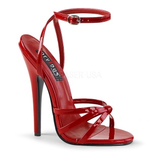 Rojo 15 cm DOMINA-108 zapatos fetiche con tacn alto