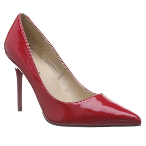 Rojo Charol 10 cm CLASSIQUE-20 zapatos puntiagudos tacn de aguja