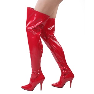 Rojo Charol 13 cm SEDUCE-3000 Largas Botas Altas para Hombres