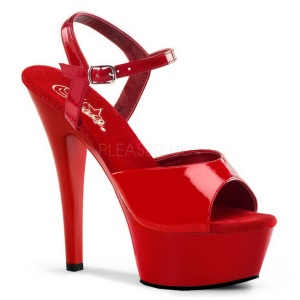 Rojo Charol 15 cm Pleaser KISS-209 Tacn Alto Plataforma