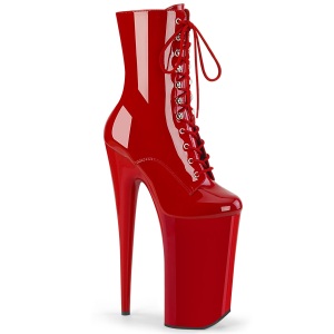 Rojo Charol 25,5 cm BEYOND-1020 botinhas tacones extremos plataforma