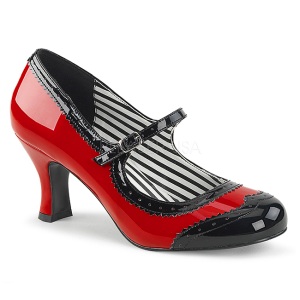 Rojo Charol 7,5 cm JENNA-06 zapatos de saln tallas grandes