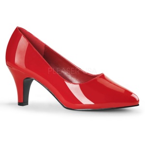 Rojo Charol 8 cm DIVINE-420W Zapatos de Saln para Hombres