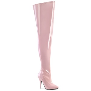 Rosa 13 cm botas altas de caa ancha elsticos para hombres