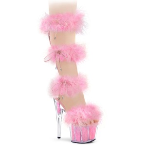 Rosa 18 cm ADORE-727F sandalias de tacn con plumas pole dance