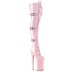 Rosa Charol 25,5 cm BEYOND-3028 botas altas tacones extremos plataforma