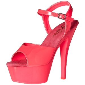 Rosa Neon 15 cm Pleaser KISS-209UV Plataforma Tacones de Aguja