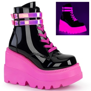 Rosa neon 11,5 cm SHAKER-52 botines cyberpunk plataforma