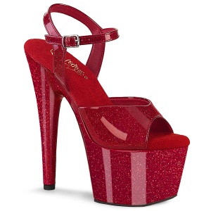 Tacones Rojo 18 cm ADORE-709GP brillo zapatos tacn alto con plataforma