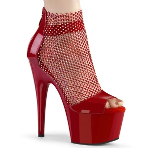 Tacones Rojo 18 cm ADORE-765RM brillo zapatos tacn alto con plataforma