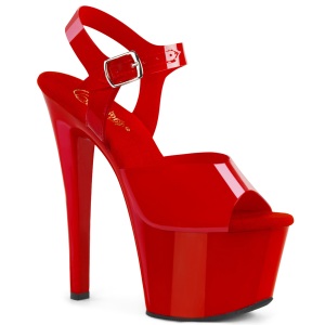 Tacones Rojo 18 cm SKY-308N JELLY-LIKE material elstico tacn alto plataforma