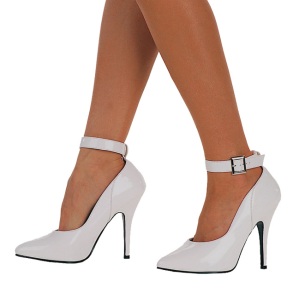 Tacones blancos 13 cm SEDUCE-431 Zapato de saln correa de tobillo