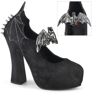 Tela de Encaje 13 cm DEMON-18 gothic zapatos de saln con plataforma escondida