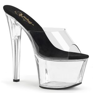 Transparente 18 cm PLEASER SKY-301-2 Plataforma Mules Calzado