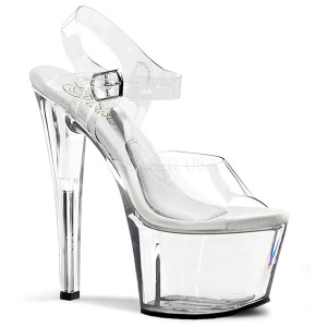 Transparente 18 cm TREASURE-708 sandalias stripper con plataforma