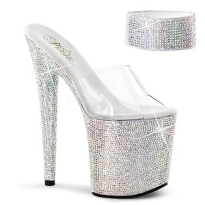 Transparente Strass 20 cm BEJEWELED-812RS Plataforma Zapatos Tacn Alto