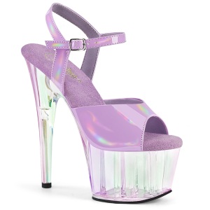 Transparentes plataforma 18 cm ADORE-709HT Lavanda sandalias tacn alto