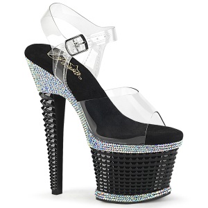 Transparentes sandalias pleaser con plataforma 18 cm SPECTATOR-708RS