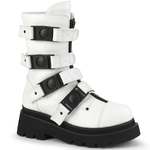 Vegano 6,5 cm RENEGADE-55 demoniacult botines alternativo plataforma blanco