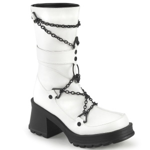 Vegano 7 cm DemoniaCult BRATTY-120-2 plataforma botas chunky tacones