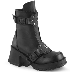 Vegano 7 cm DemoniaCult BRATTY-56 plataforma botines chunky tacones