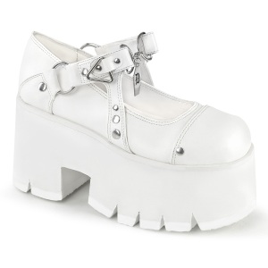 Vegano 9 cm ASHES-33 demoniacult zapatos alternativo plataforma blanco