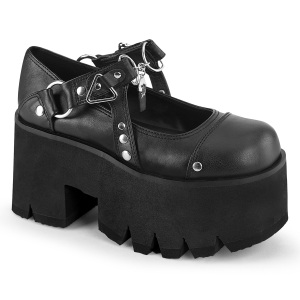 Vegano 9 cm ASHES-33 demoniacult zapatos alternativo plataforma negro