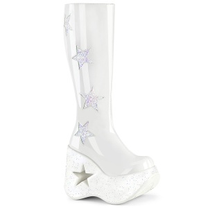 Vegano blanco 13 cm DYNAMITE-218 botas emo punk plataforma de cuas