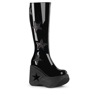 Vegano negros 13 cm DYNAMITE-218 botas emo punk plataforma de cuas