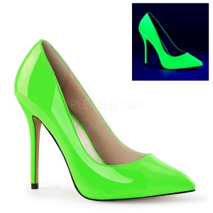 Verde Neon 13 cm AMUSE-20 zapatos tacn de aguja puntiagudos