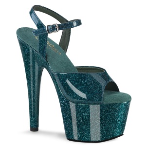 Verdes 18 cm ADORE-709GP brillo plataforma sandalias de tacn alto