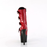 1046TT - 18 cm plataforma botines tacn alto charol rojo