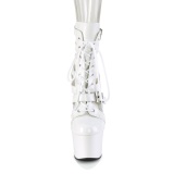 ADORE-1013MST 18 cm botines de tacn altos pleaser blanco