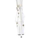 ADORE-1013MST 18 cm botines de tacn altos pleaser blanco