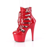 ADORE-1013MST 18 cm botines de tacn altos pleaser rojo