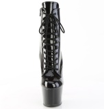 ADORE-1020BLG 18 cm botines de tacn altos pleaser brillo negro