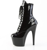 ADORE-1020BLG 18 cm botines de tacn altos pleaser brillo negro