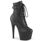 ADORE-1033 18 cm botines de tacn altos pleaser negro