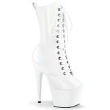 ADORE-1040WRHG - 18 cm plataforma botines tacn alto holograma blanco