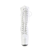 ADORE-1040WRHG - 18 cm plataforma botines tacn alto holograma blanco