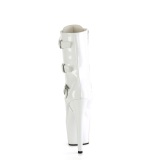 ADORE-1043 - 18 cm plataforma botines tacn alto charol blanco