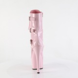 ADORE-1043 - 18 cm plataforma botines tacn alto charol rosa