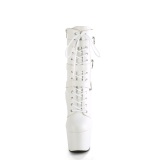 ADORE-1043 - 18 cm plataforma botines tacn alto vegano blanco